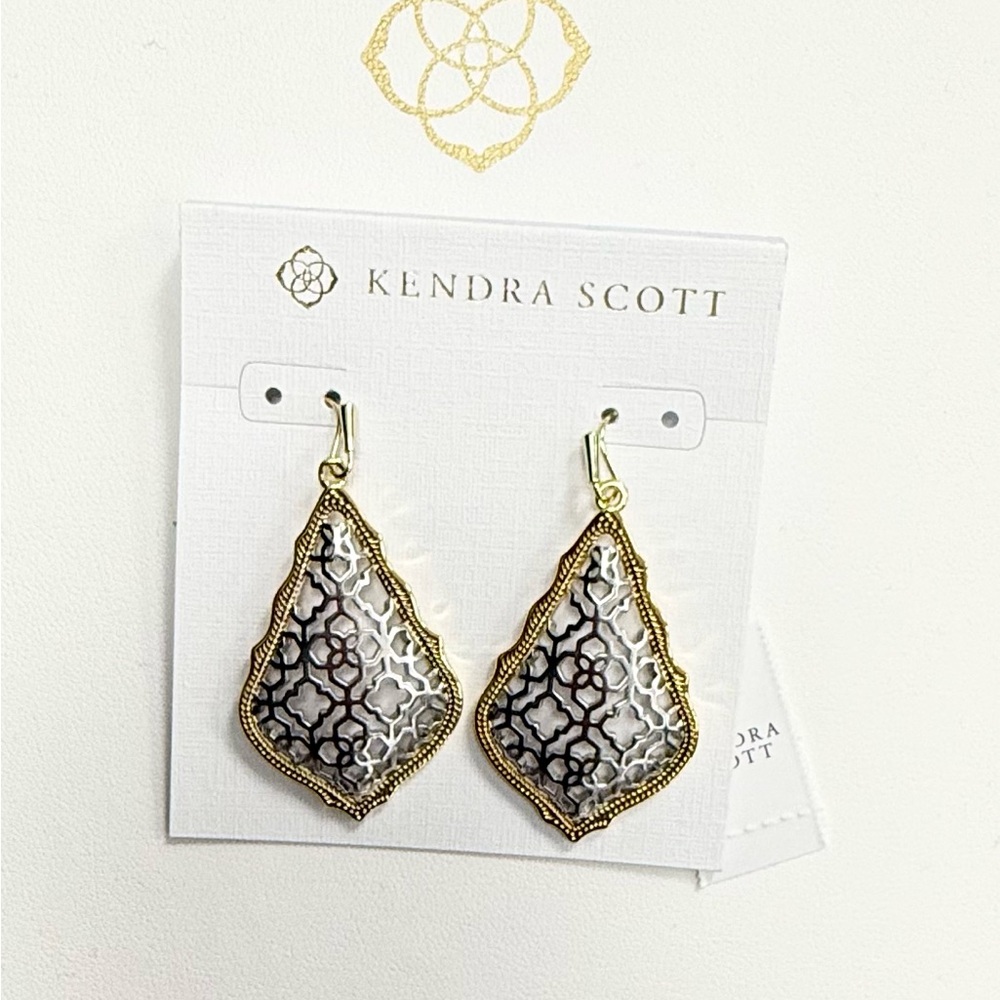 Kendra Scott Gold and Silver Filigree Earrings